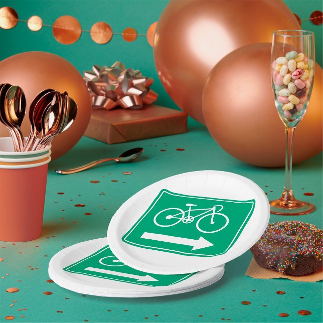 Cycling Directions Arrow Paper Plates (Creator Uploaded)