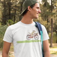 Cycling Dog and Squirrel Whimsical Animals Design