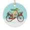 Cycling Dog and Squirrel Whimsical Winter Holiday