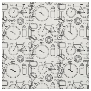 Cycling Essentials Bicycle Print Fabric