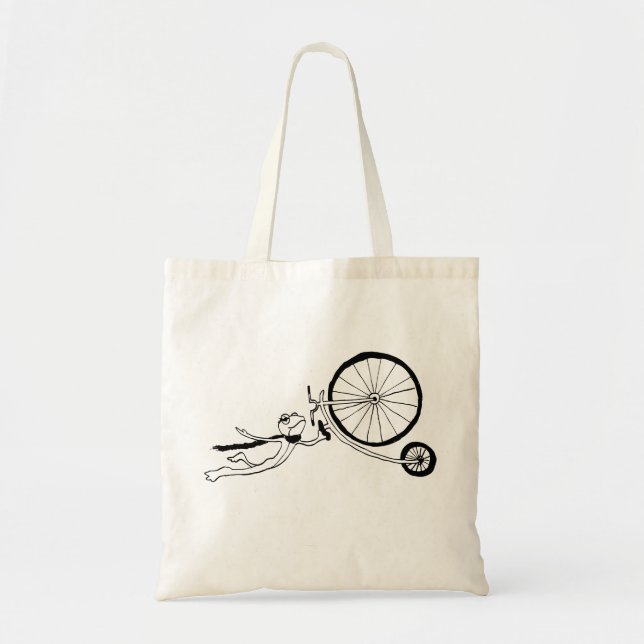 Cycling Frog Tote Bag (Front)