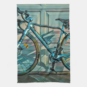 Cycling gifts for dad kitchen towel