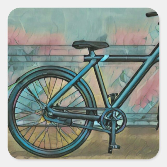 Cycling gifts for dad square sticker (Front)
