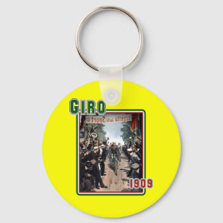 Cycling Giro 1909 Italy flag Retro Vintage Art Keychain