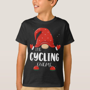 Cycling Gnome Matching Family Christmas Pajama T-Shirt