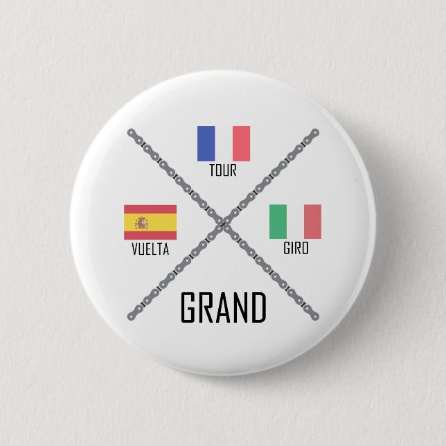 Cycling Grand Tours 2 Inch Round Button (Front)