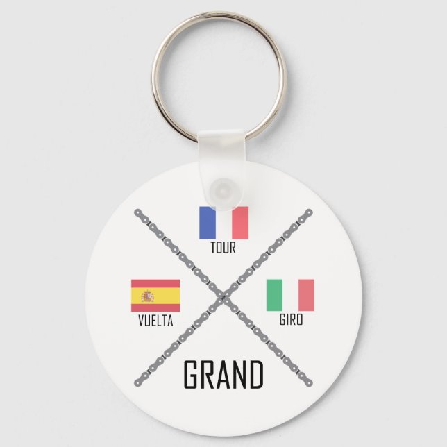 Cycling Grand Tours Keychain (Front)