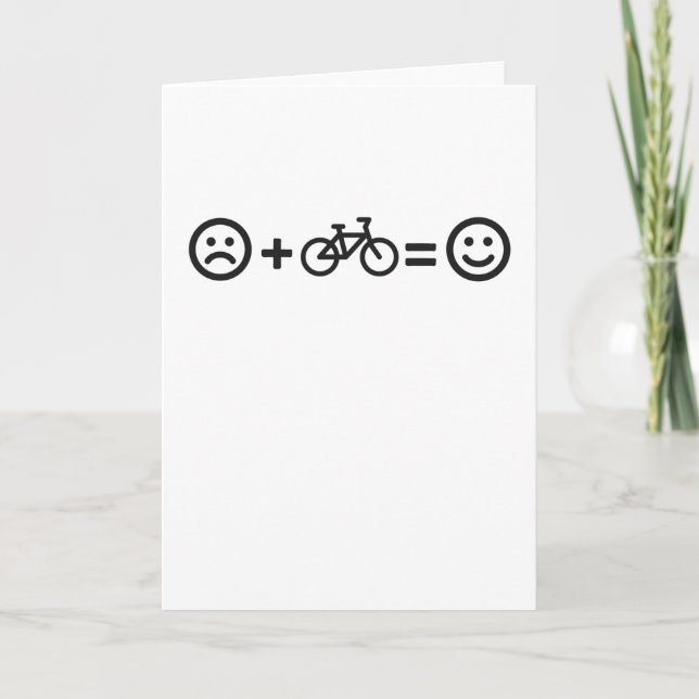 Cycling Happiness Bicycle Bike Cyclist Card (Front)