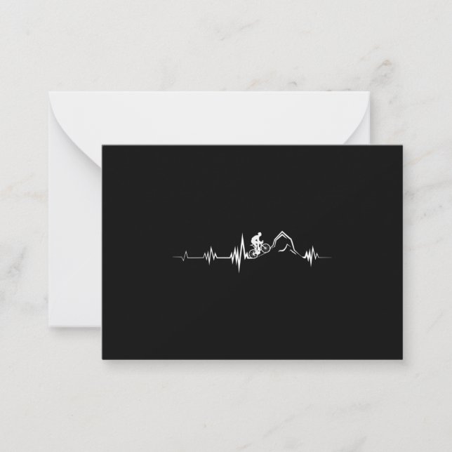 Cycling Heartbeat Racing Bicycle Mountain Bike Card (Front)