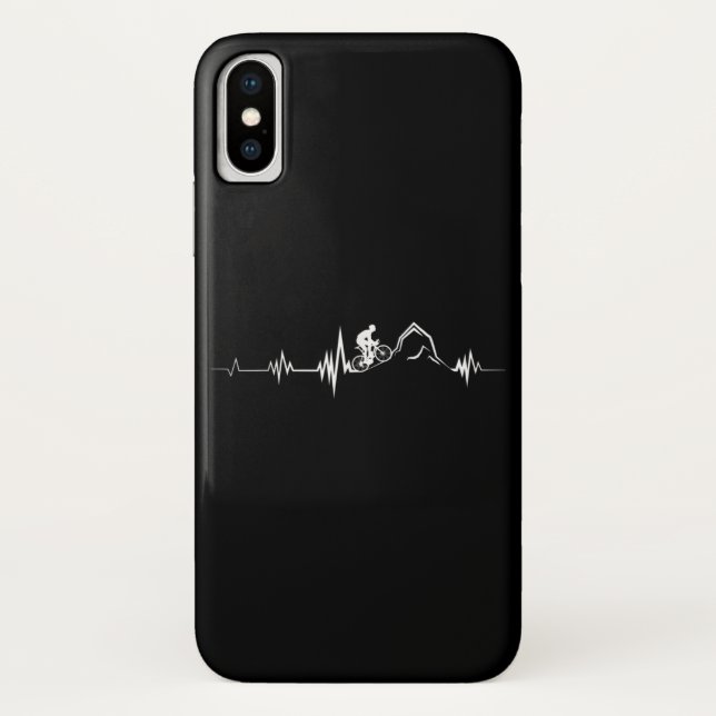 Cycling Heartbeat Racing Bicycle Mountain Bike Case-Mate iPhone Case (Back)