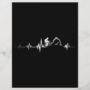 Cycling Heartbeat Racing Bicycle Mountain Bike Letterhead