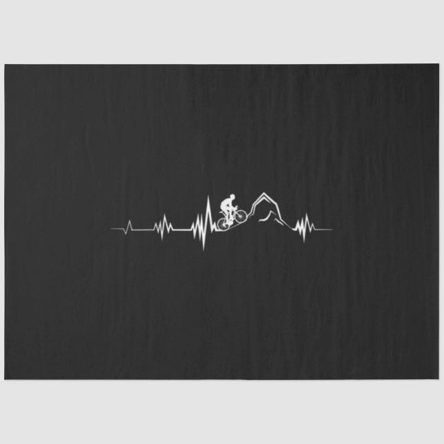 Cycling Heartbeat Racing Bicycle Mountain Bike Tissue Paper (Front)