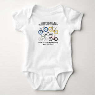 cycling i might look like i'm listening to you baby bodysuit