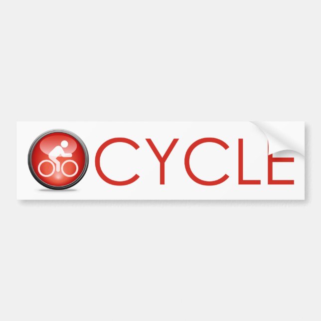Cycling Icon Bumpersticker Bumper Sticker (Front)