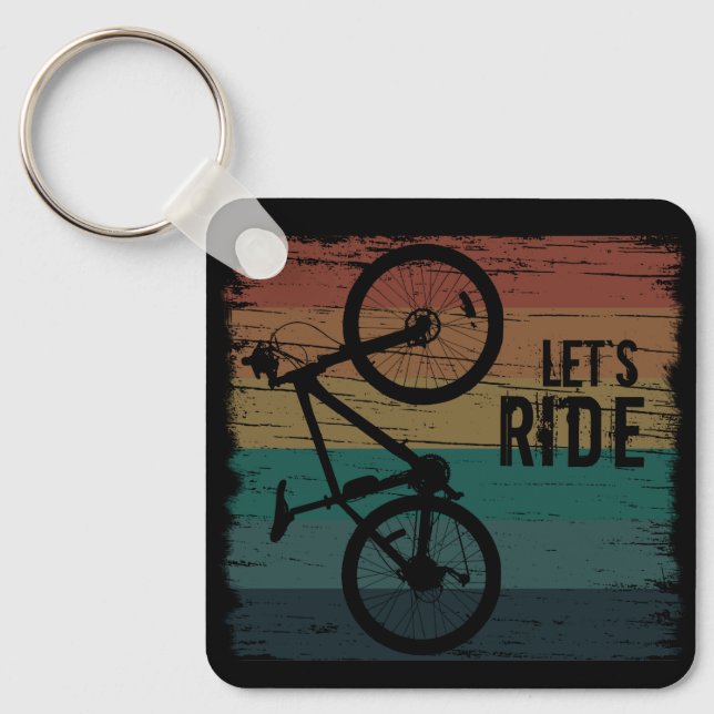 cycling inspirational quotes keychain (Front)