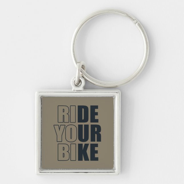 cycling inspirational quotes keychain (Front)