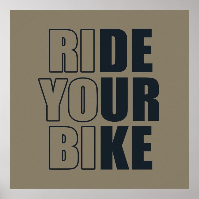 cycling inspirational quotes poster (Front)
