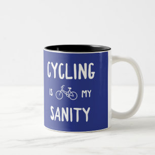 Cycling Is My Sanity Two-Tone Coffee Mug