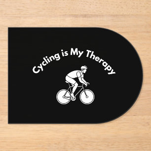 Cycling is My Therapy Acrylic Invitations
