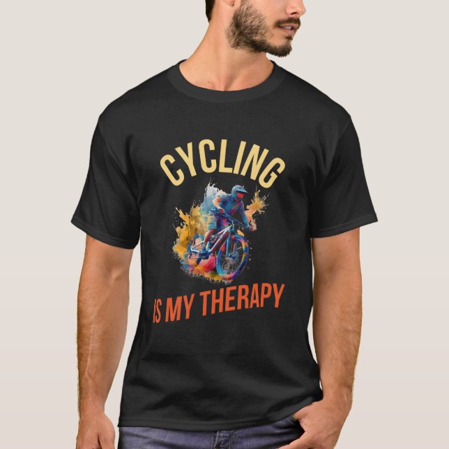 Cycling Is My Therapy T-Shirt (Front)