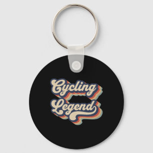 Cycling Legend Bicycle Riding Cyclist Mens Womens Keychain