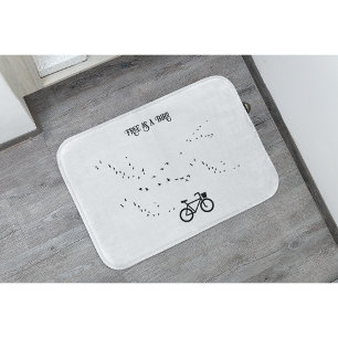 Cycling Life, free as a bird customizable Bath Mat