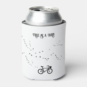 Cycling Life, free as a bird customizable Can Cooler