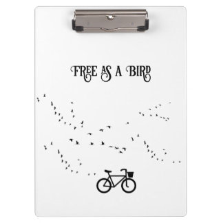 Cycling Life, free as a bird customizable Clipboard