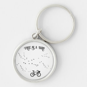 Cycling Life, free as a bird customizable Keychain