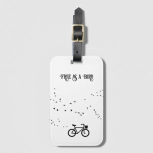 Cycling Life, free as a bird customizable Luggage Tag