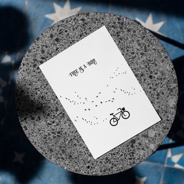 Cycling Life, free as a bird customizable Postcard (Creator Uploaded)