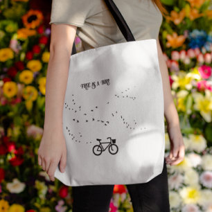 Cycling Life, free as a bird customizable Tote Bag
