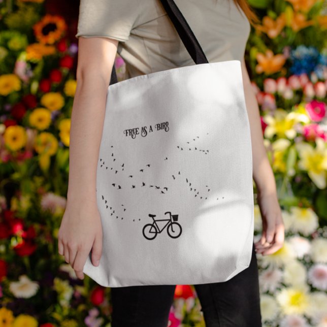 Cycling Life, free as a bird customizable Tote Bag (Creator Uploaded)