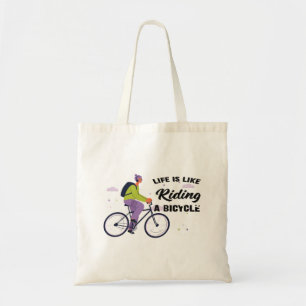 Cycling Life Graphic Design Tote Bag