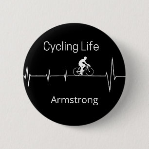 Cycling Life, Heartbeat customizable 2 Inch Round Button