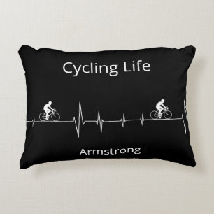 Cycling Life, Heartbeat customizable Accent Pillow