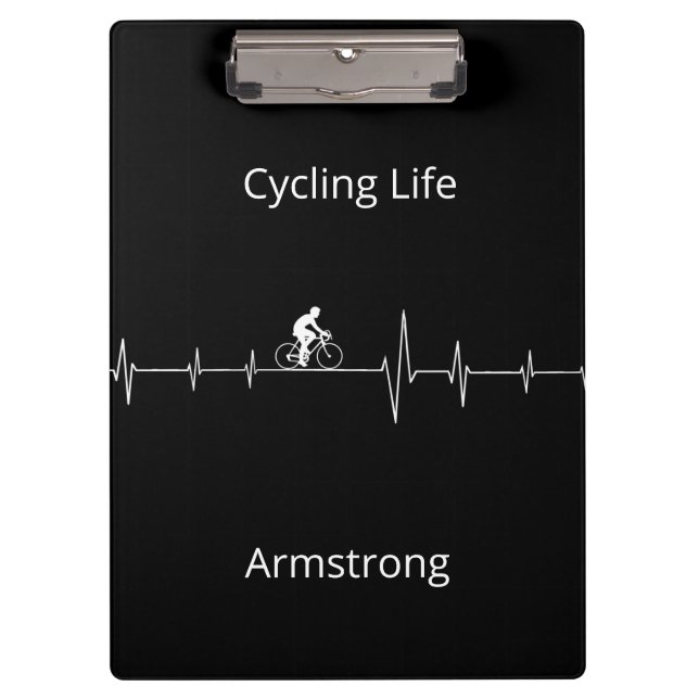 Cycling Life, Heartbeat customizable Clipboard (Front)