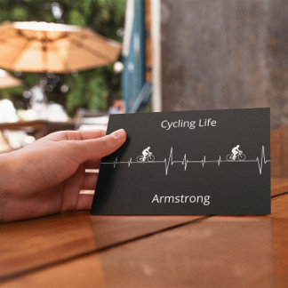 Cycling Life, Heartbeat customizable Holiday Postcard
