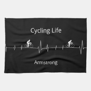Cycling Life, Heartbeat customizable Kitchen Towel