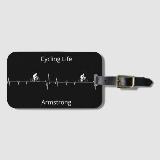 Cycling Life, Heartbeat customizable Luggage Tag