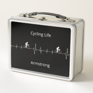 Cycling Life, Heartbeat customizable Metal Lunch Box