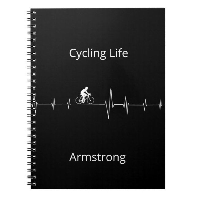 Cycling Life, Heartbeat customizable Notebook (Front)