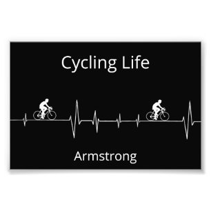 Cycling Life, Heartbeat customizable Photo Print
