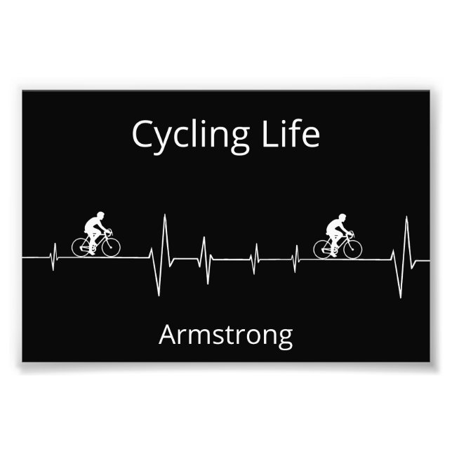 Cycling Life, Heartbeat customizable Photo Print (Front)