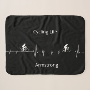 Cycling Life, Heartbeat customizable Sherpa Blanket