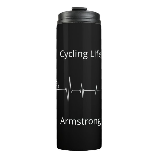 Cycling Life, Heartbeat customizable Thermal Tumbler (Front)