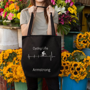Cycling Life, Heartbeat customizable Tote Bag