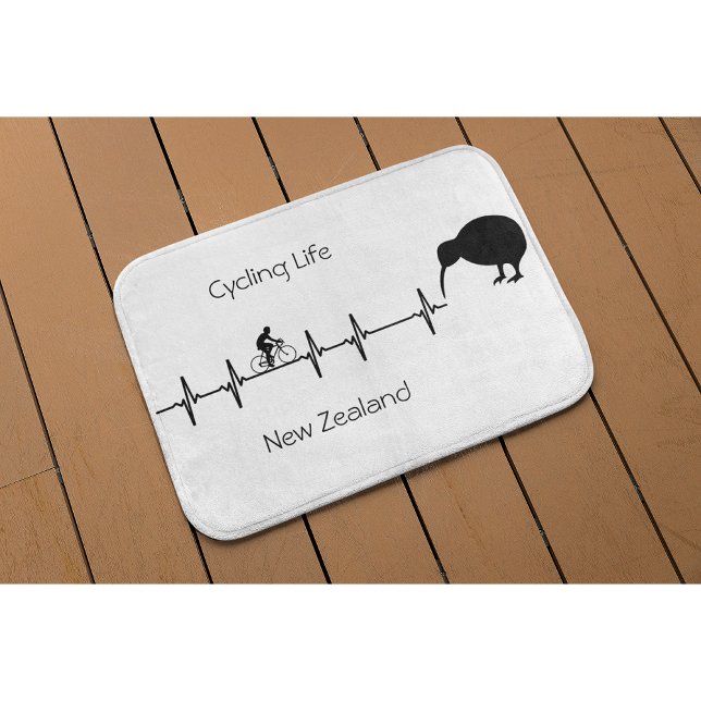 Cycling Life, New Zealand customizable Bath Mat (Creator Uploaded)