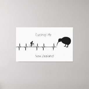 Cycling Life, New Zealand customizable Canvas Print