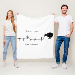 Cycling Life, New Zealand customizable Fleece Blanket